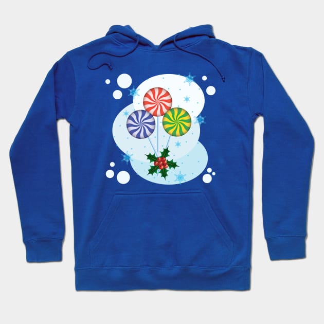 Three round candy canes Hoodie by ClubFate